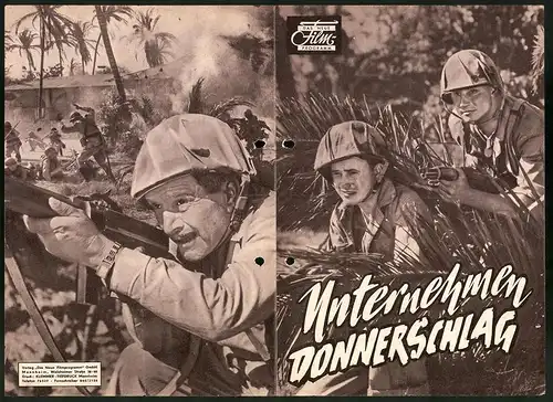 Filmprogramm DNF, Unternehmen Donnerschlag, Randolph Scott, Robert Mitchum, Regie: Ray Enright