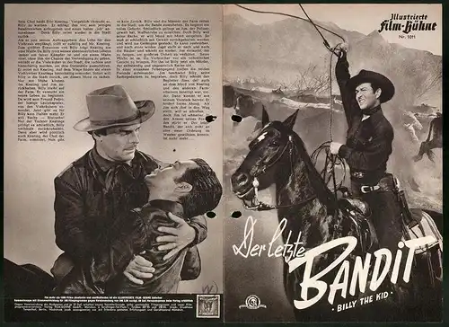 Filmprogramm IFB Nr. 1011, Der letzte Bandit, Robert Taylor, Ian Hunter, Gene Lockhart, Regie: David Miller