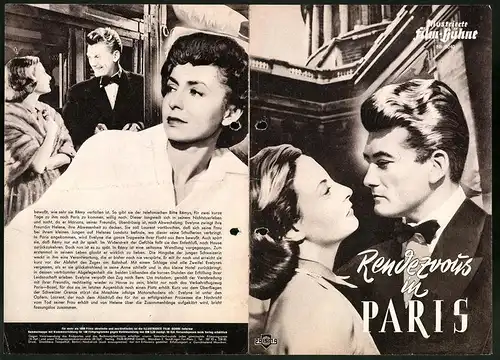 Filmprogramm IFB Nr. 1040, Rendezvous in Paris, Michèle Morgan, Jean Marais, Regie: Rene Clement