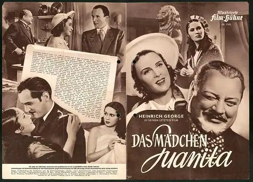 Filmprogramm IFB Nr. 1543, Das Mädchen Juanita, Heinrich George, Axel v. Ambesser, Regie: Wolfgang Staudte