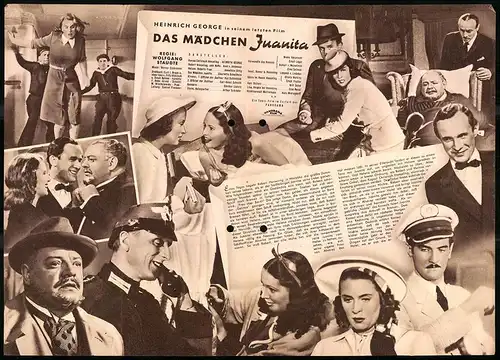 Filmprogramm IFB Nr. 1543, Das Mädchen Juanita, Heinrich George, Axel v. Ambesser, Regie: Wolfgang Staudte