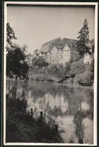 Fotografie unbekannter Fotograf, Ansicht Tübingen, Blick über den Neckar zum Schloss
