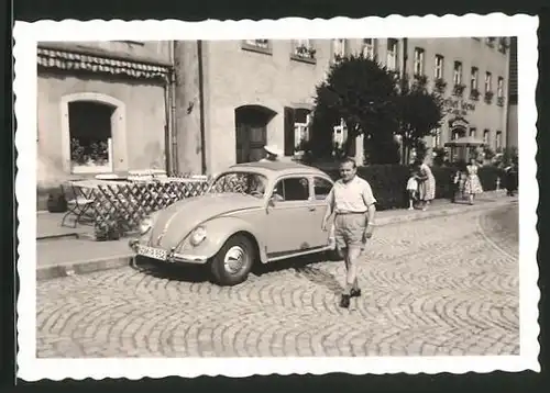 Fotografie Auto VW Käfer, Volkswagen PKW mit Faltdach