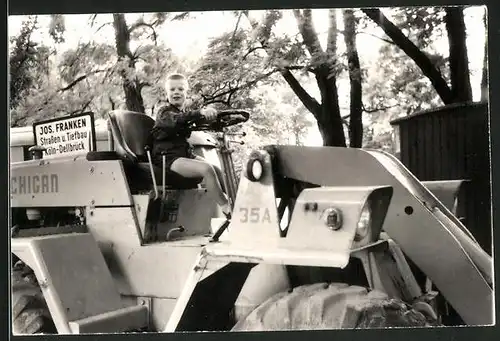 Fotografie Baumaschine Radlader Clark Michigan 35A, Jos. Franken Strassen & Tiefbau Köln-Dellbrück