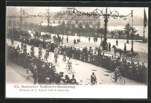 AK Hamburg, Radsport, XX. Deutscher Radfahrer-Bundestag 1903