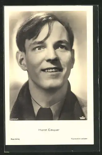 AK Schauspieler Horst Caspar mit lächelndem Gesicht