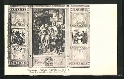 AK Goslar, Kaiserhaus, Wislicenus, Krönung Heinrichs II. in Rom