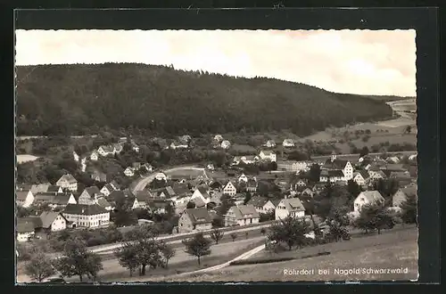 AK Rohrdorf b. Nagold, Ortsansicht vom Hügel aus