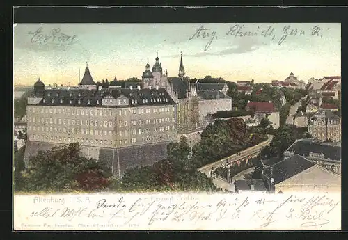 AK Altenburg i. S.-A., Blick auf Herzogl. Schloss