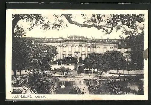 AK Ludwigsburg, Totalansicht auf Schloss