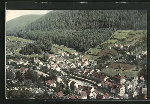 AK Wildbad, Panorama auf Ort