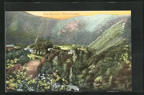 AK Bad-Bertrich, Blick auf Römerkessel im Sonnenuntergang