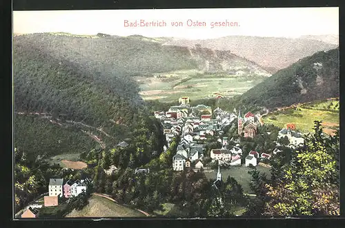 AK Bad Bertrich, Blick auf Ortschaft von Osten