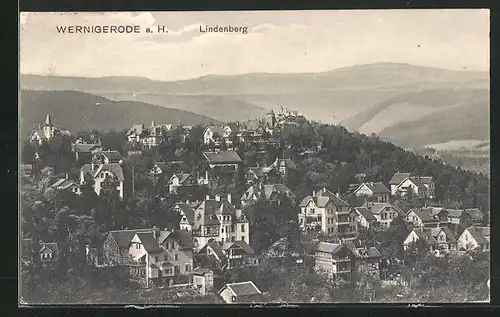 AK Wernigerode a. H., Häuser auf dem Lindenberg