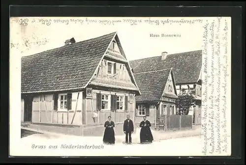 AK Niederlauterbach, Gasthaus Haus Bonnewitz