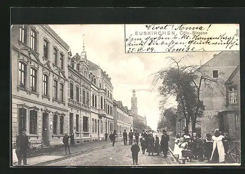 AK Euskirchen, Passanten in der Cöln-Strasse