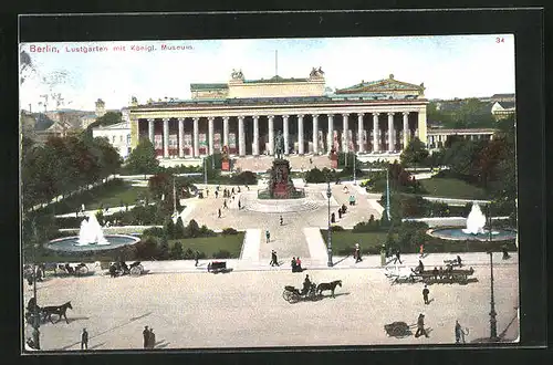 AK Berlin, Lustgarten mit Königl. Museum