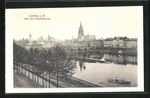 AK Frankfurt-Sachsenhausen, Blick vom Deutschherrnkai