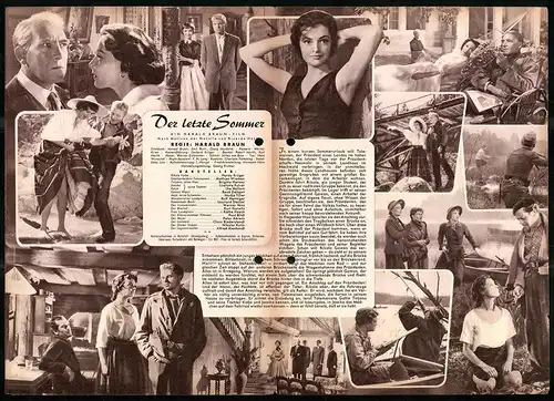Filmprogramm IFB Nr. 2528, Der letzte Sommer, Hardy Krüger, Mathias Wieman, Brigitte Horney, Regie: Harald Braun