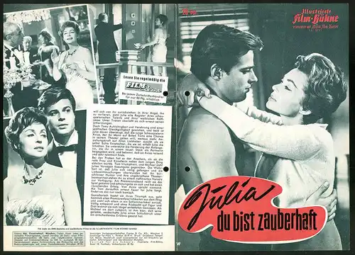 Filmprogramm IFB Nr. 6223, Julia du bist zauberhaft, Lilli Palmer, Charles Boyer, Jean Sorel, Regie: Alfred Weidenmann
