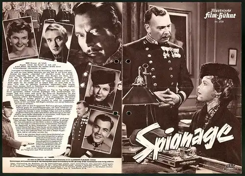 Filmprogramm IFB Nr. 2729, Spionage, Rudolf Forster, Hannelore Bollmann, Ewald Balser, Regie: Franz Antel