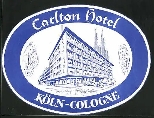 Kofferaufkleber Köln, Carlotn Hotel