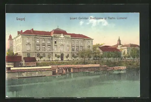 AK Lugoj, Liceul Coriolan Brediceanu si Tearru Comunal