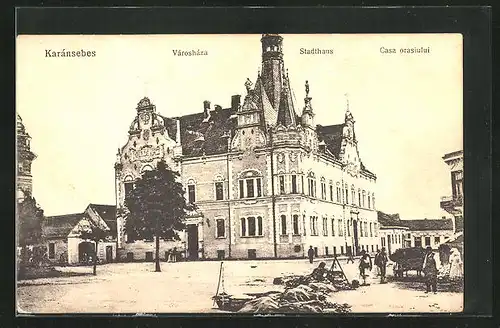 AK Karansebes, Blick auf das Stadthaus