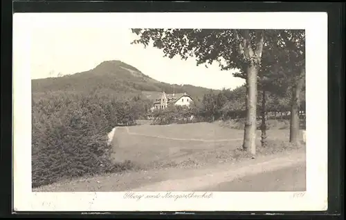 AK Königswinter, Blick auf den Ölberg und Hotel Margarethenhof