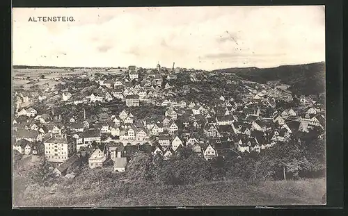 AK Altensteig, Ortsansicht aus der Vogelschau