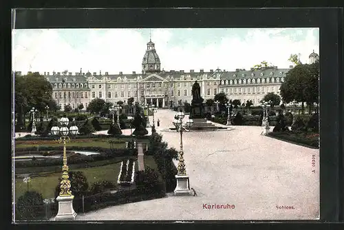 AK Karlsruhe, Blick auf das Schloss