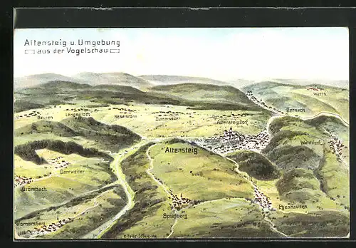 AK Altensteig, Umgebung aus der Vogelschau