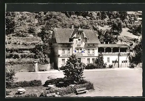 AK Altensteig, Blick auf Gasthof Pension Bässler