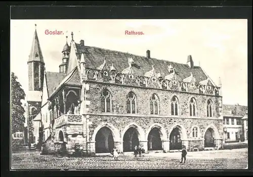 AK Goslar, Blick auf das Rathaus