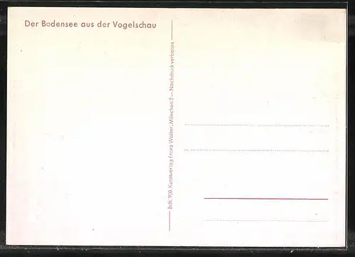 Künstler-AK Lindau i. B., Totalansicht vom Bodensee mit Alpen