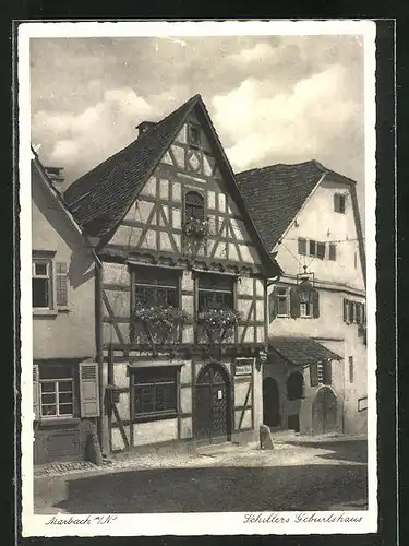 AK Marbach a. N., Schiller`s Geburtshaus