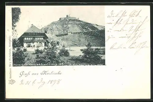 AK Karlsruhe, Schwarzwaldhaus mit Lauterberg