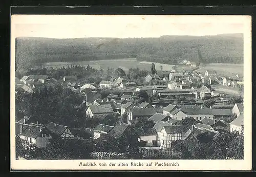 AK Mechernich, Blick von der alten Kirche auf den Ort