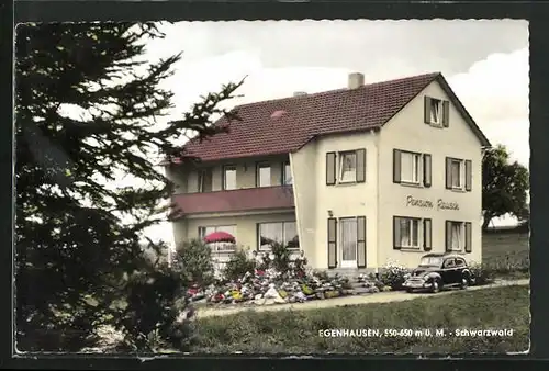 AK Egenhausen, Blick auf Hotel-Pension Reusch