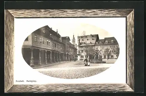 AK Arnstadt, Blick auf den Marktplatz