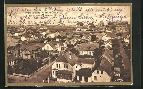 AK Wangerooge, Nordseebad, Blick vom Leuchtturm auf den Ort