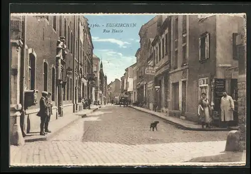 AK Euskirchen, Blick in die Strasse, Rue Haule