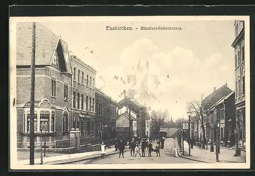 AK Euskirchen, Kinder auf der Münstereifelerstrasse