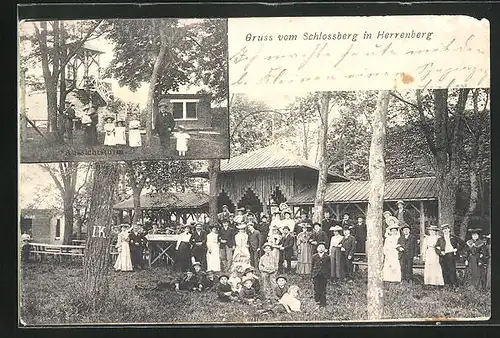 AK Herrenberg, Gasthaus Schlossberg, Aussichtsturm