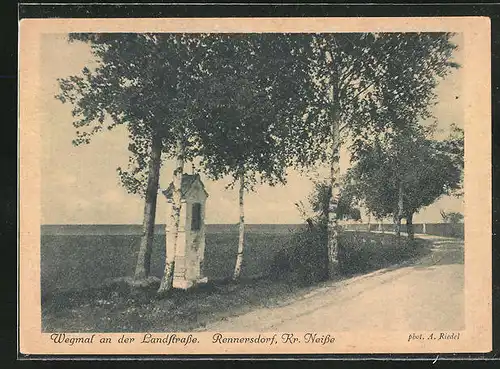 AK Rennersdorf, Wegmal an der Landstrasse