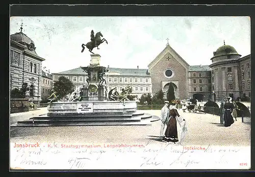 AK Innsbruck, Staatsgymnasium, Leopoldsbrunnen