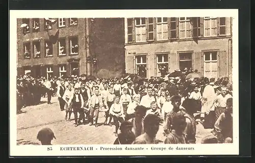 AK Echternach, Procession dansante, Groupe de danseurs