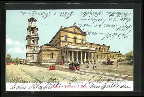 Lithographie Roma, Basilica di. S. Paolo