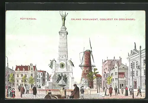 AK Rotterdam, Caland Monument, Coolvest en Coolsingel