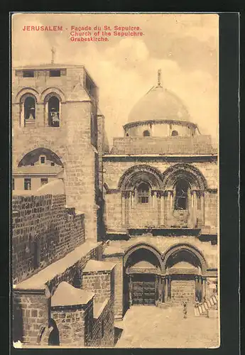 AK Jerusalem, Blick auf die Kirche des heiligen Grabes